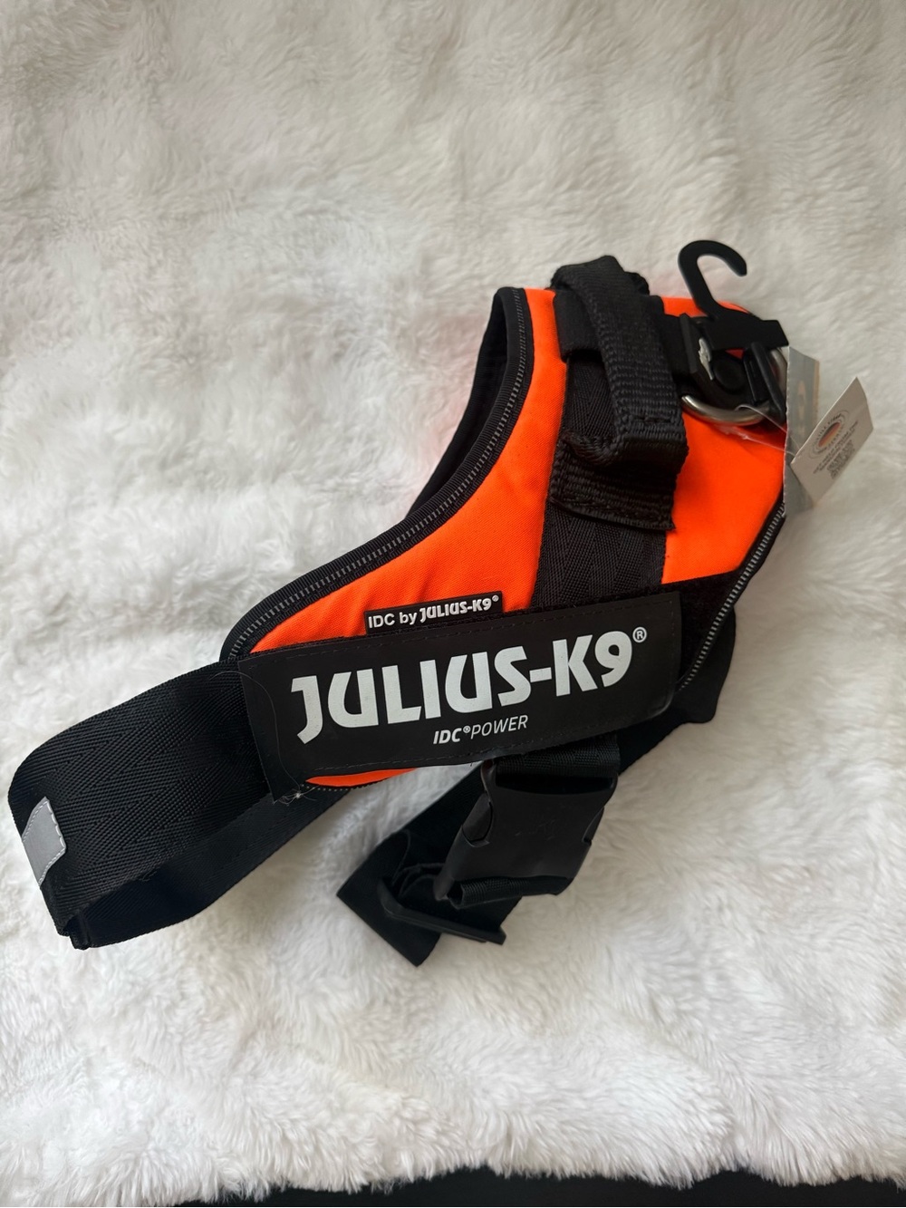 Julius-K9 Orange and Black Dog Harness